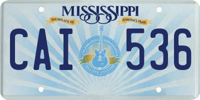 MS license plate CAI536