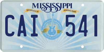 MS license plate CAI541