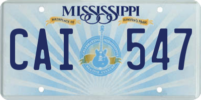 MS license plate CAI547
