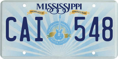 MS license plate CAI548