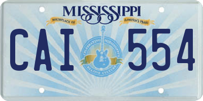 MS license plate CAI554