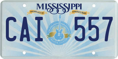 MS license plate CAI557
