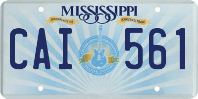 MS license plate CAI561