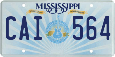 MS license plate CAI564
