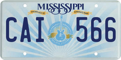 MS license plate CAI566