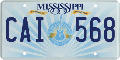 MS license plate CAI568