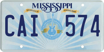 MS license plate CAI574