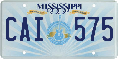 MS license plate CAI575