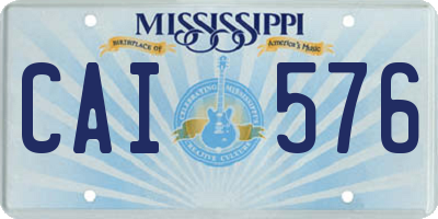 MS license plate CAI576