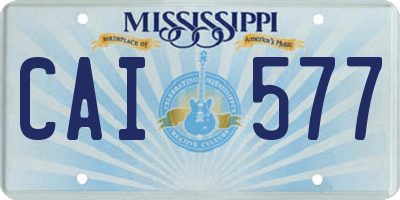 MS license plate CAI577