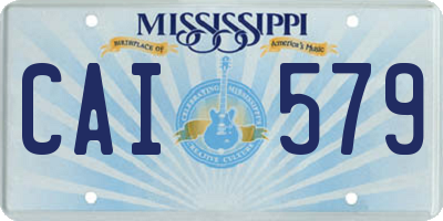 MS license plate CAI579