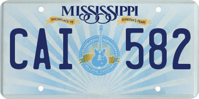 MS license plate CAI582