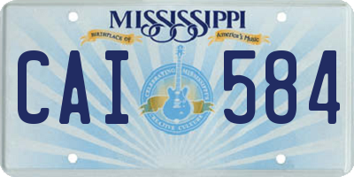 MS license plate CAI584