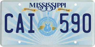 MS license plate CAI590