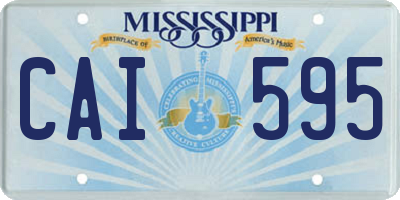 MS license plate CAI595