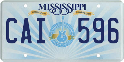 MS license plate CAI596