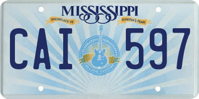 MS license plate CAI597