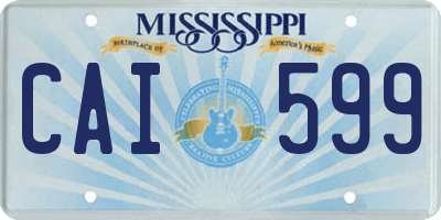 MS license plate CAI599