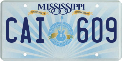 MS license plate CAI609