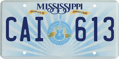 MS license plate CAI613