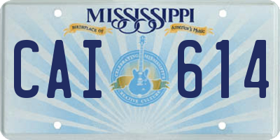 MS license plate CAI614