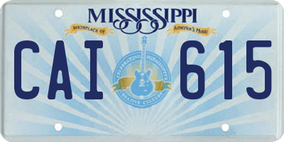 MS license plate CAI615