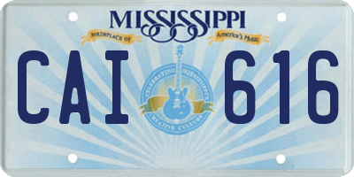 MS license plate CAI616