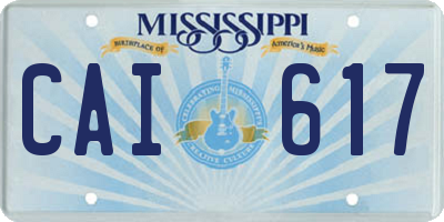 MS license plate CAI617