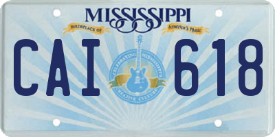 MS license plate CAI618