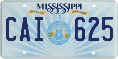 MS license plate CAI625