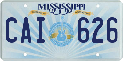 MS license plate CAI626