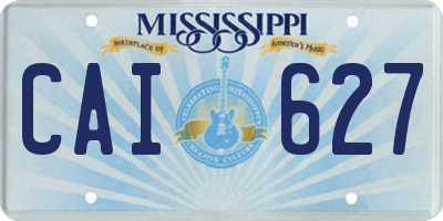 MS license plate CAI627
