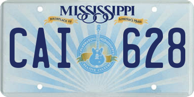 MS license plate CAI628
