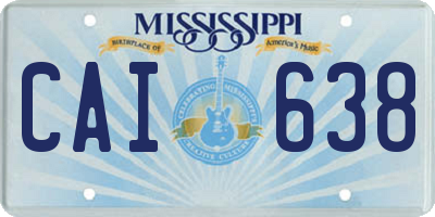 MS license plate CAI638