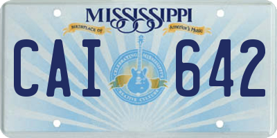 MS license plate CAI642