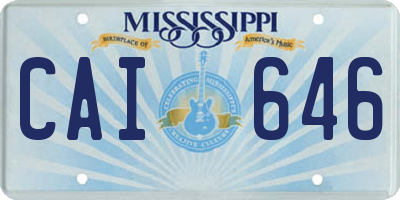 MS license plate CAI646