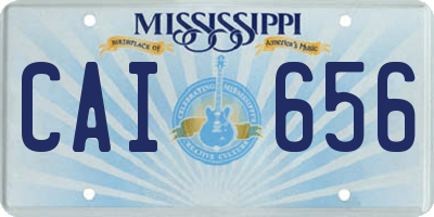 MS license plate CAI656