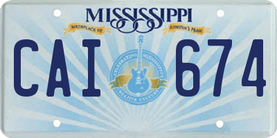 MS license plate CAI674