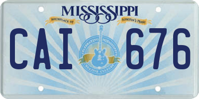 MS license plate CAI676