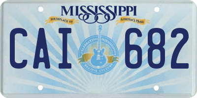 MS license plate CAI682