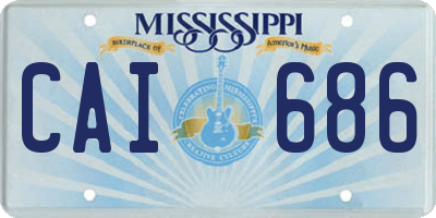 MS license plate CAI686