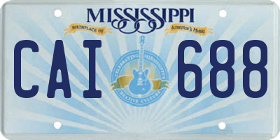 MS license plate CAI688