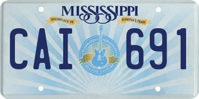 MS license plate CAI691