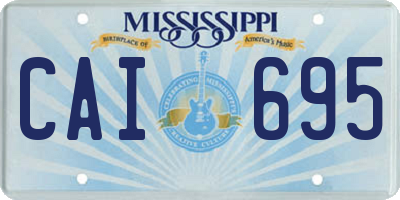 MS license plate CAI695