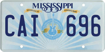MS license plate CAI696