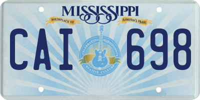 MS license plate CAI698