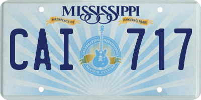 MS license plate CAI717