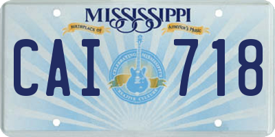 MS license plate CAI718