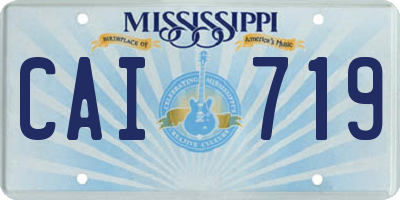 MS license plate CAI719