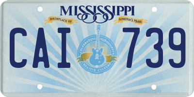 MS license plate CAI739